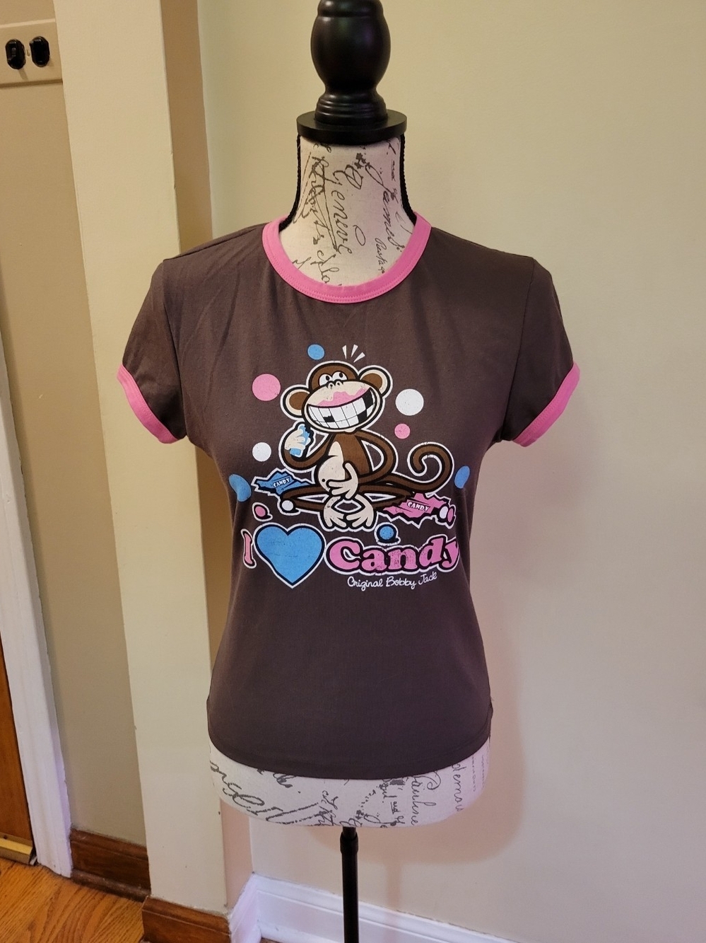 Bobby Jack Graphic Short Sleeve Tee Brown & Pink Large